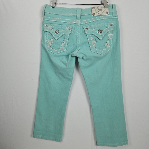 Rare Miss Me mint green capri jeans JP5415P3 Size 28 - Picture 14 of 15